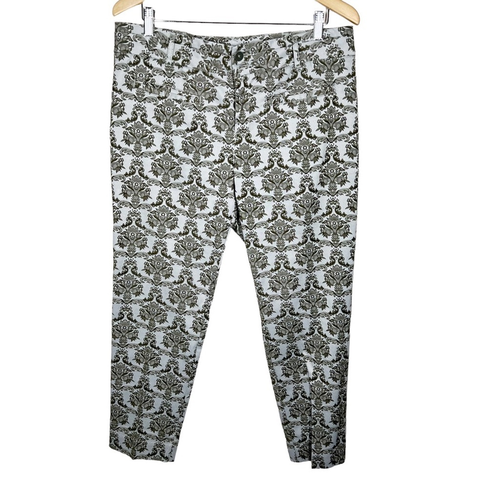 Anthropologie Cartonnier Womens Charlie Ankle Damask Pants Size 12